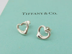TIFFANY & CO Sterling Silver Open Heart Earrings