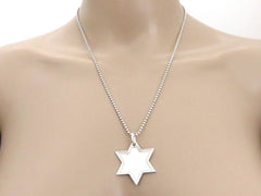 Gucci Sterling Silver Large Star Ball Chain Unisex Pendant Necklace