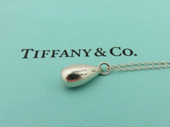 Tiffany & Co Sterling Silver Teardrop Pendant Necklace