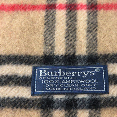 Burberry Archive Beige Check Lambswool Scarf