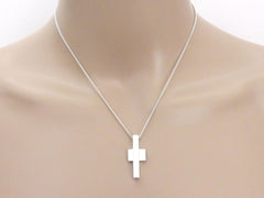 Gucci Sterling Silver Cross Pendant Necklace