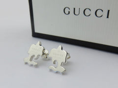 Gucci Sterling Silver Palm Tree Stud Earrings