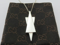 Gucci Sterling Silver Star of David Pendant Necklace