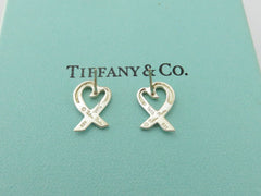 TIFFANY & CO Sterling Silver Large Loving Heart Earrings