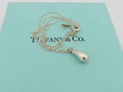 Tiffany & Co Sterling Silver Teardrop Pendant Necklace